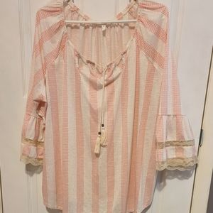 Beautiful bell sleeve peasant top